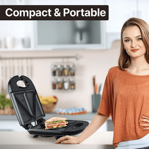 Prestige PSMFB 800 W Sandwich Toaster with sandwich plates|Makes multi-layered sandwiches|Black|1 year warranty - Image 4